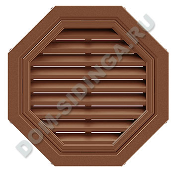 Вентиляционная фронтонная решетка, цвет коричневый