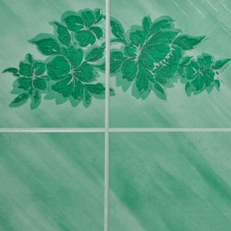 Летняя (зеленая) Лилия, плитка 15х20 см