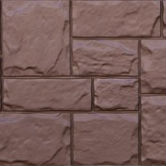 фасадная панель Гранд Лайн Крупный камень коричневый