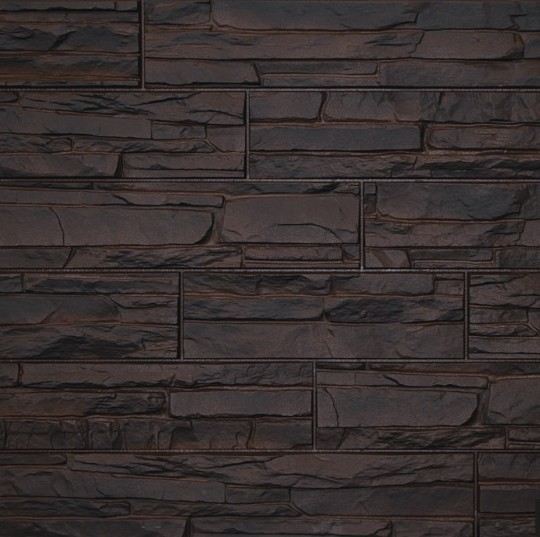 Фасадные панели Фасайдинг Дачный Скол Темно-коричневы